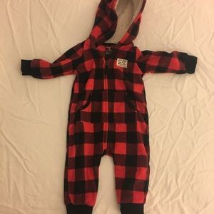 Carter’s flannel check one piece suit, 6 months